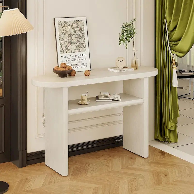 Console moderne en bois avec étagère