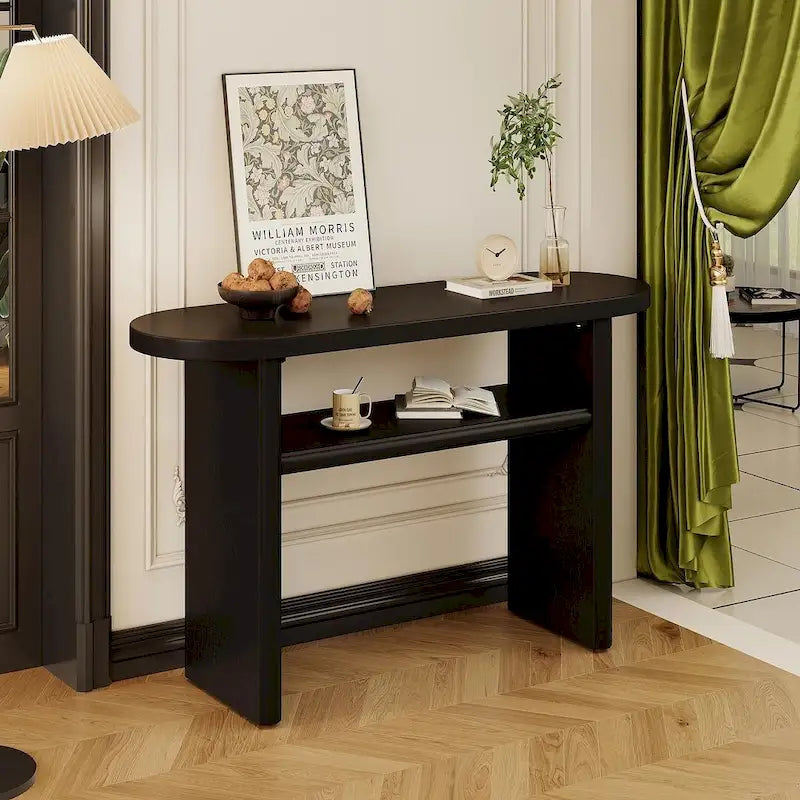 Console moderne en bois avec étagère