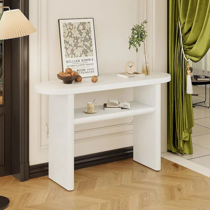 Console moderne en bois avec étagère