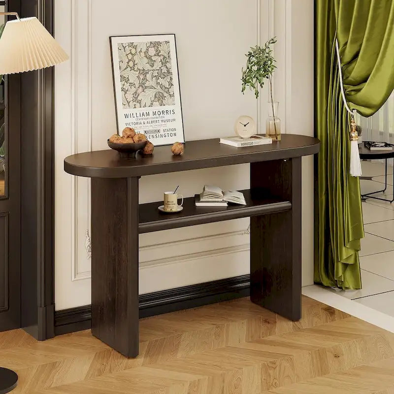 Console moderne en bois avec étagère