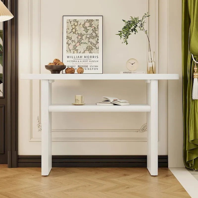 Console moderne en bois avec étagère