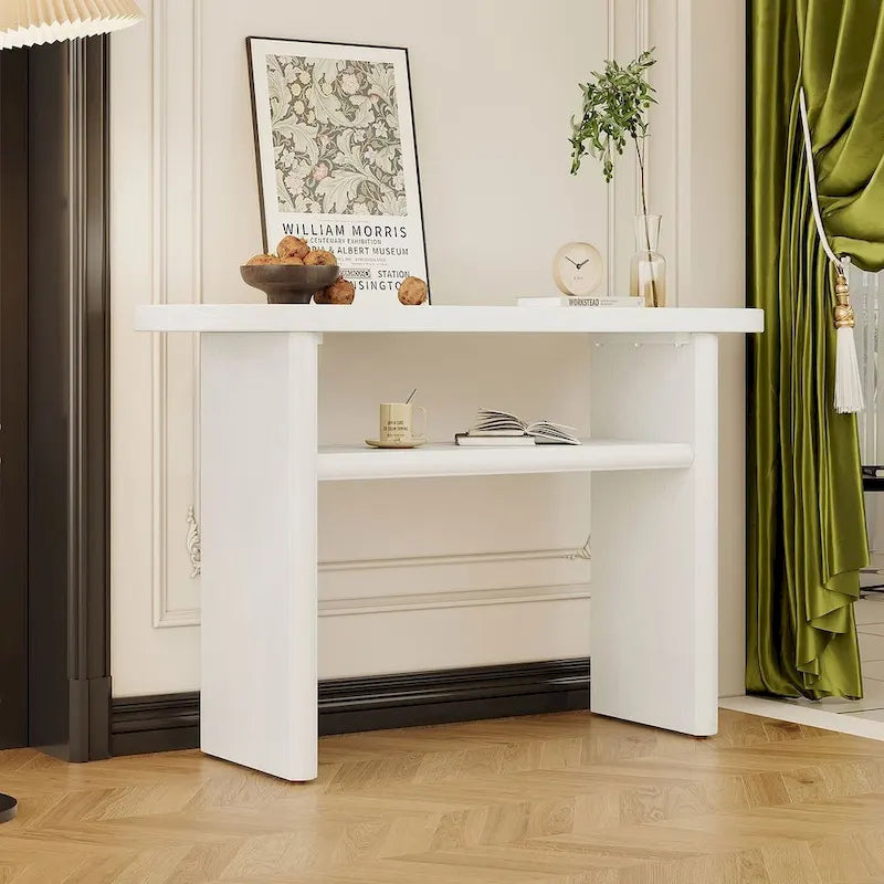 Console moderne en bois avec étagère