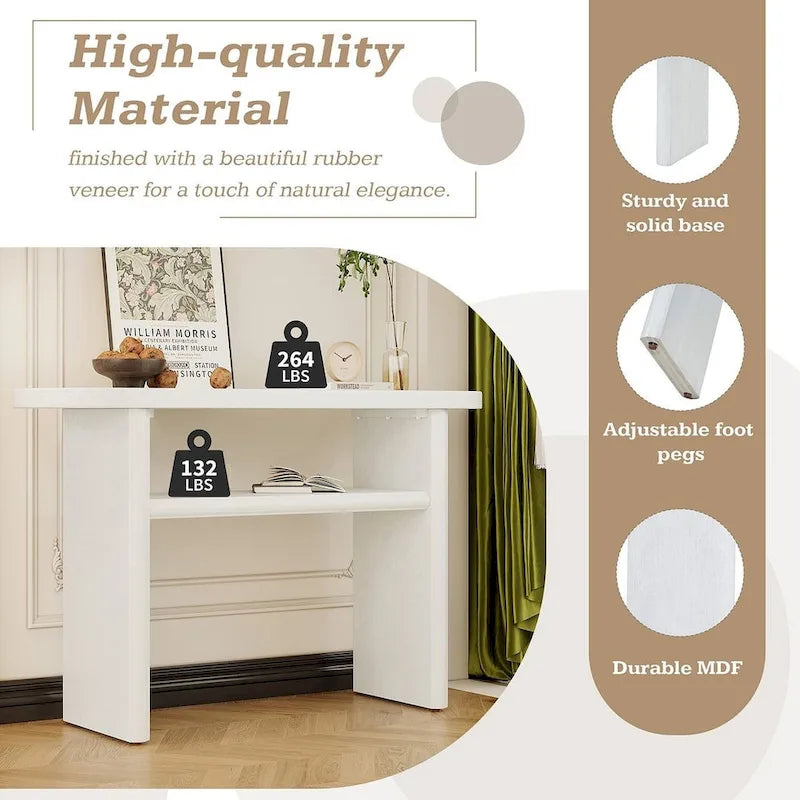 Console moderne en bois avec étagère