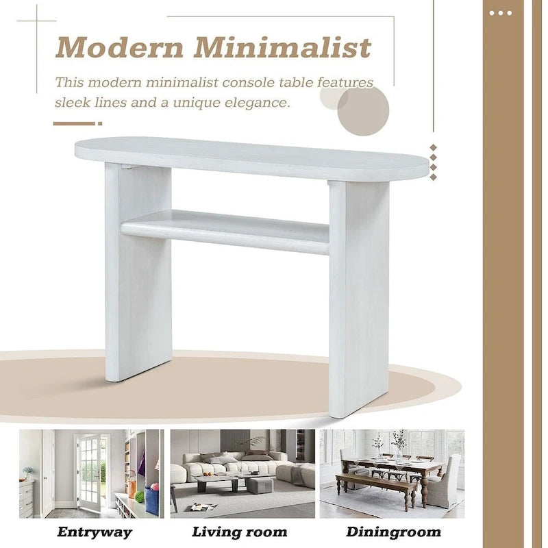 Console moderne en bois avec étagère
