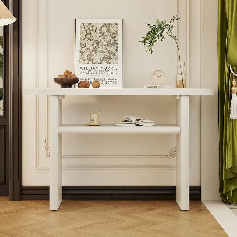Console moderne en bois avec étagère