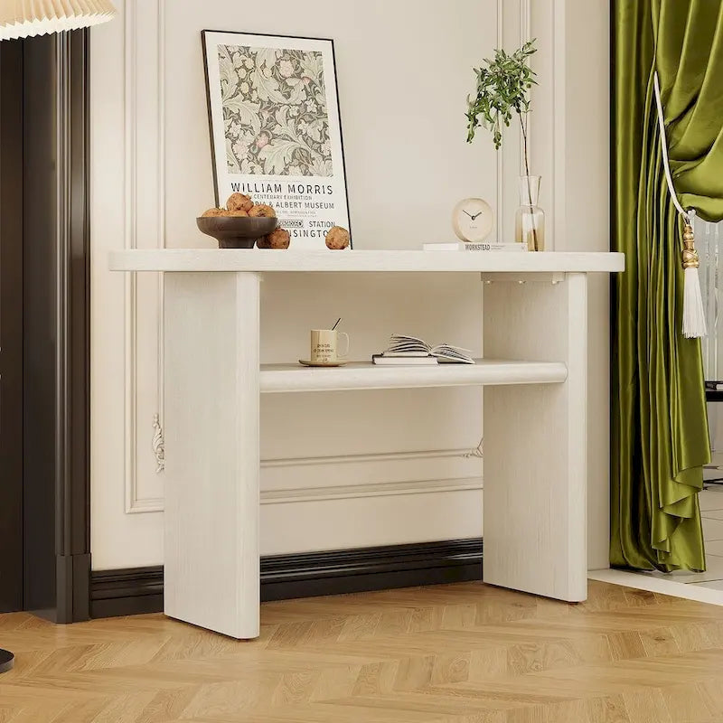 Console moderne en bois avec étagère
