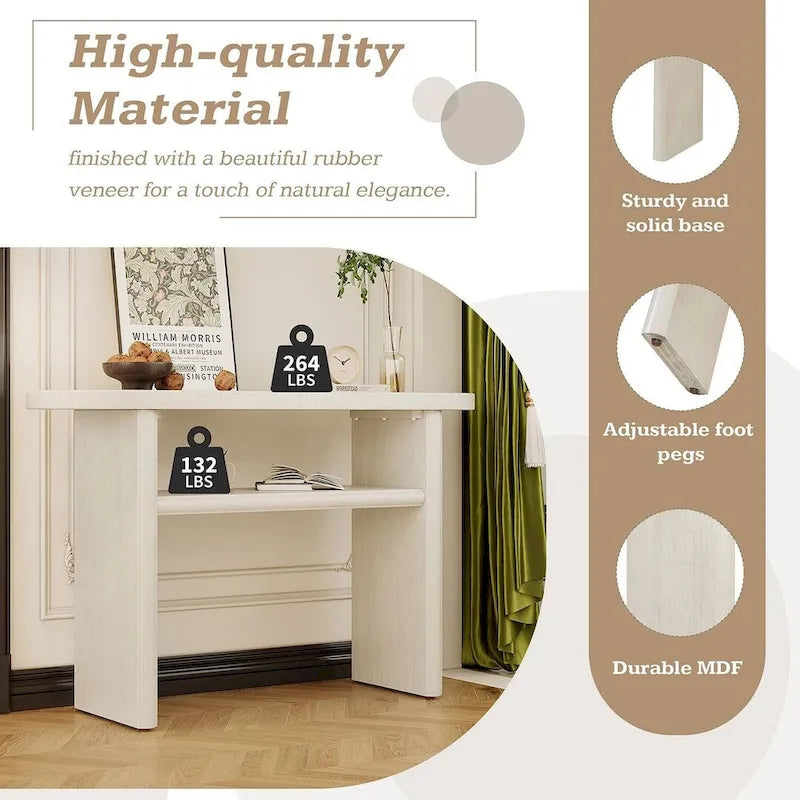 Console moderne en bois avec étagère