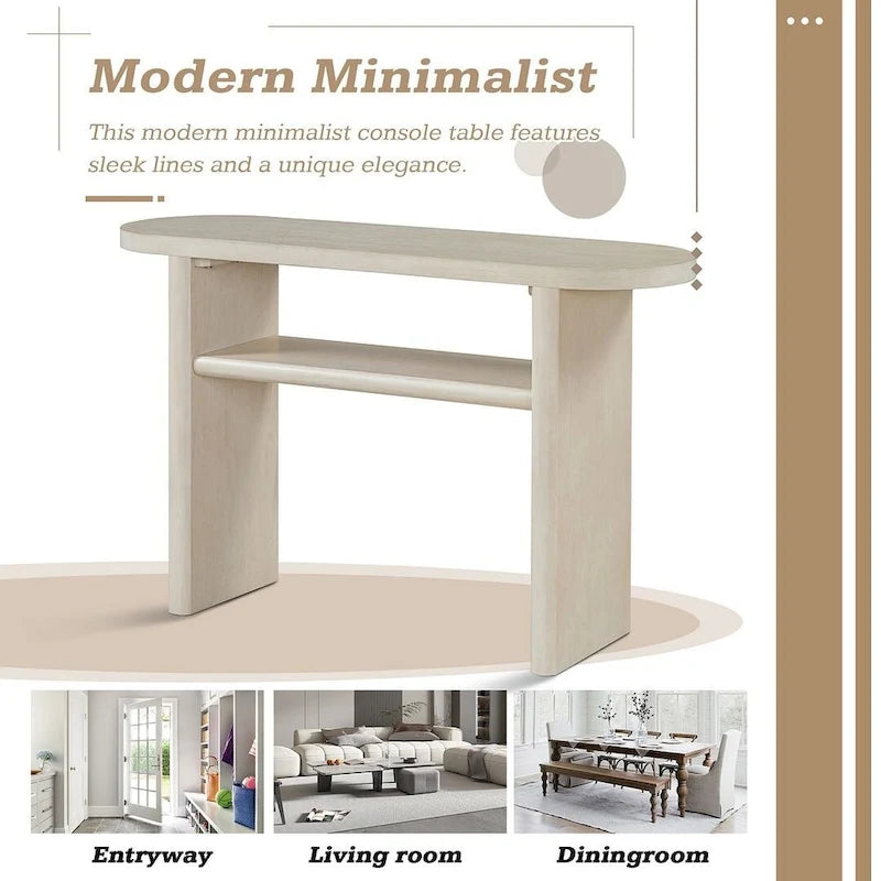 Console moderne en bois avec étagère