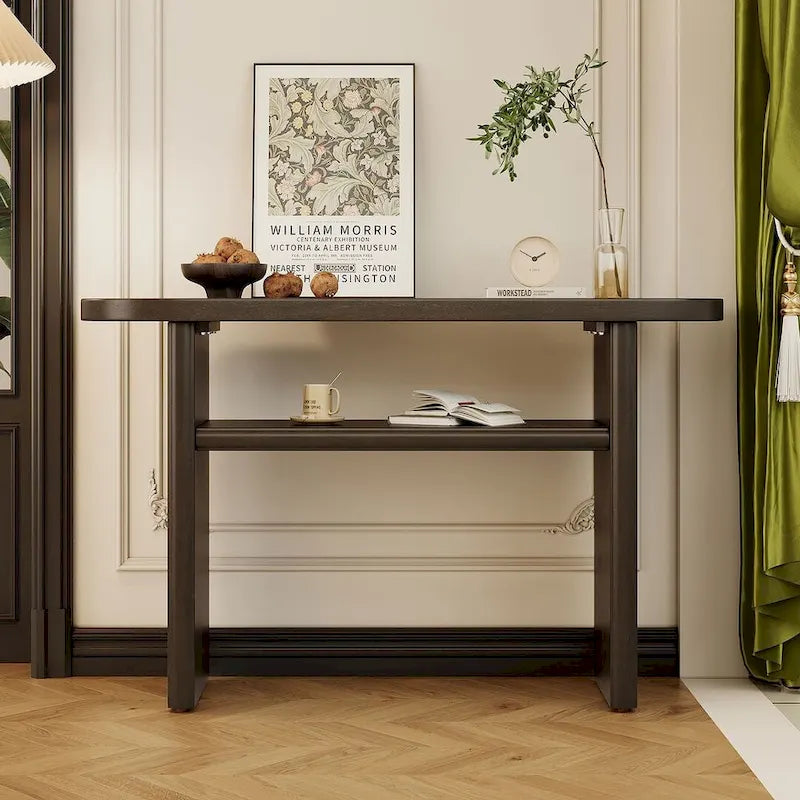 Console moderne en bois avec étagère