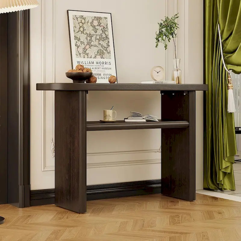 Console moderne en bois avec étagère