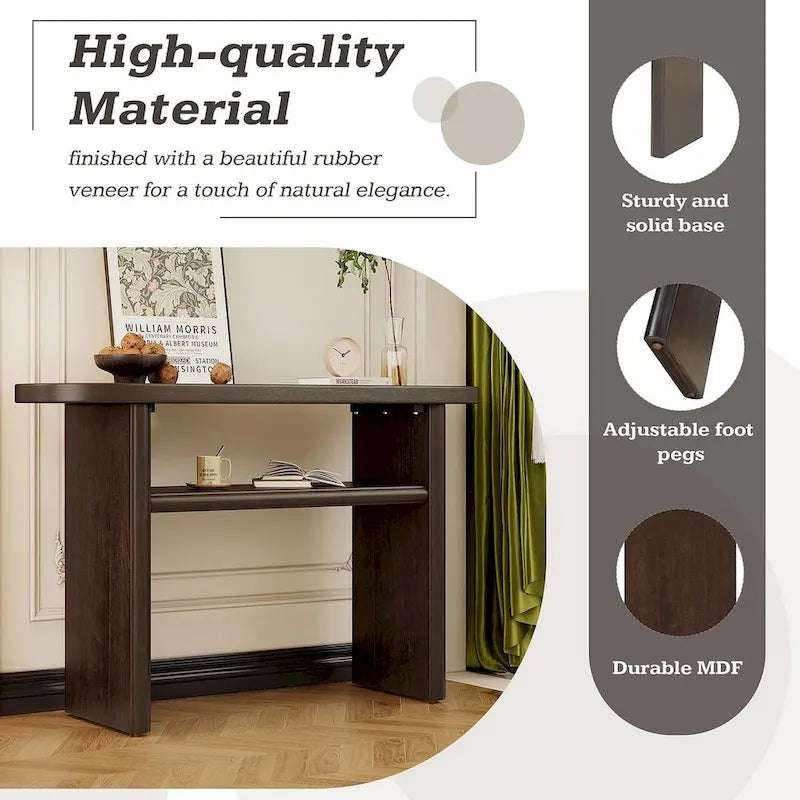 Console moderne en bois avec étagère