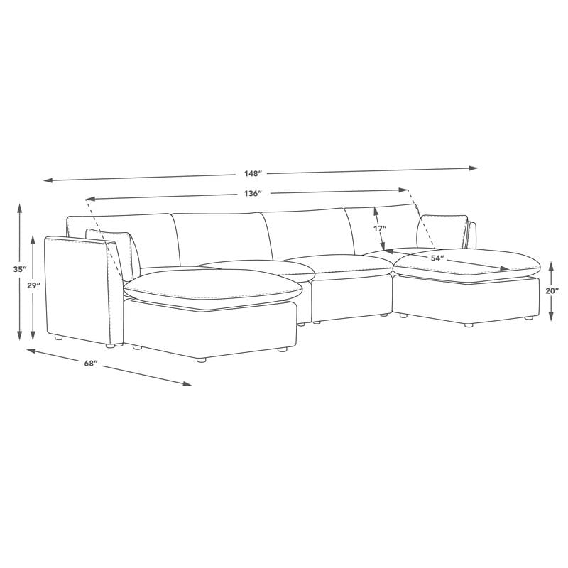 Canapé modulaire en U