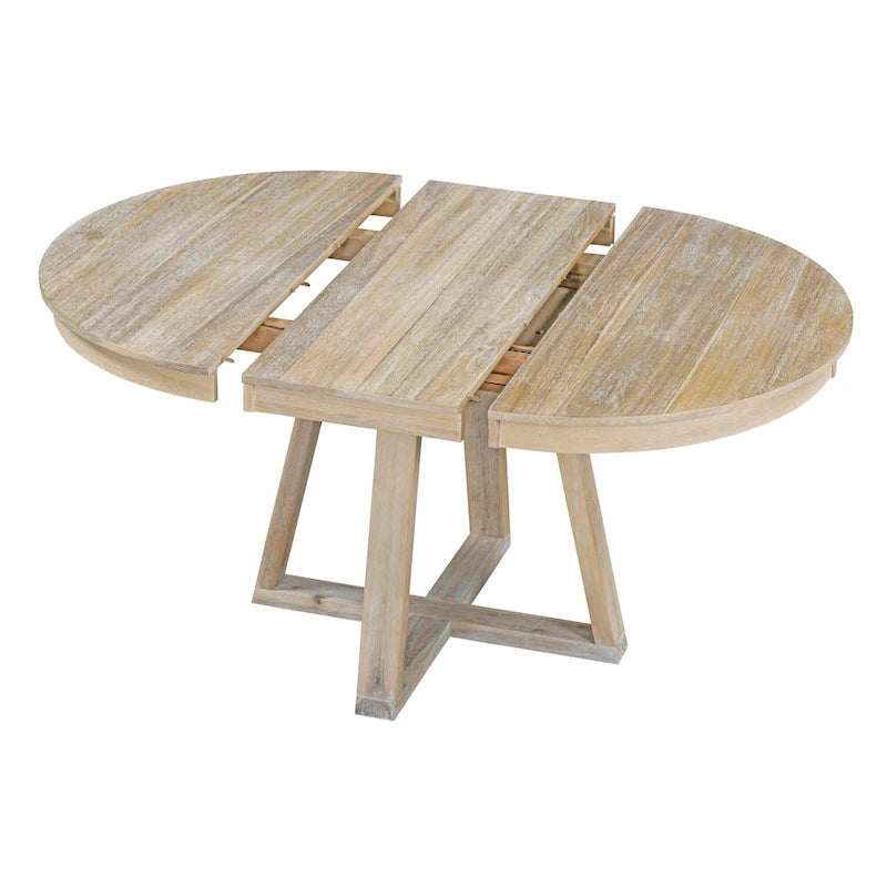 Ensembles table et chaises de salle à manger multifonctionnels, ensembles de table de salle à manger de style ferme avec rallonges pliantes amovibles, pieds en croix