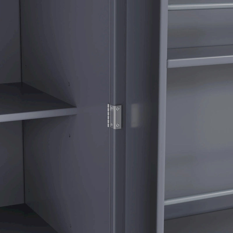 Meuble de cuisine avec 8 portes et étagères, meuble de rangement en bois avec 3 tiroirs de rangement, placard avec étagères réglables