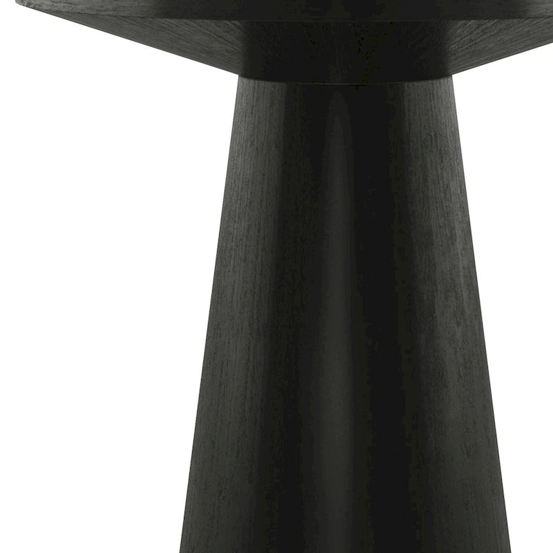 Table d'appoint moderne en bois massif avec base ronde