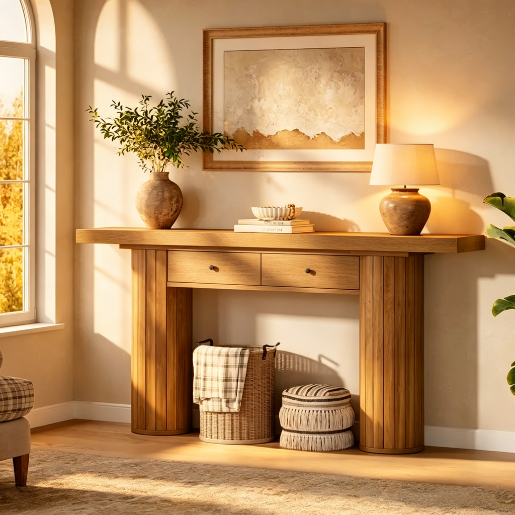 Console de 160 cm de long pour entrée, couloir ou salon
