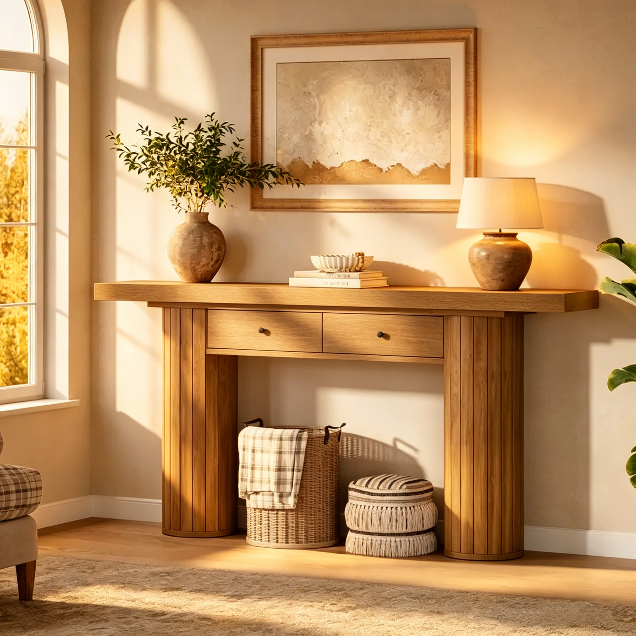 Console de 160 cm de long pour entrée, couloir ou salon
