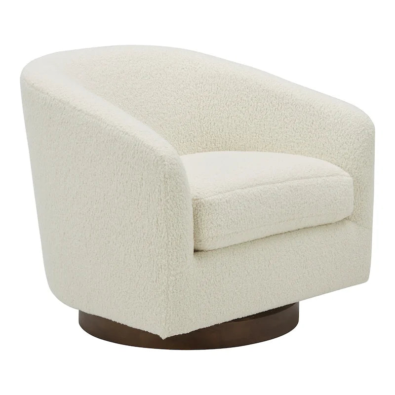 Fauteuil pivotant crapaud moderne et rembourré