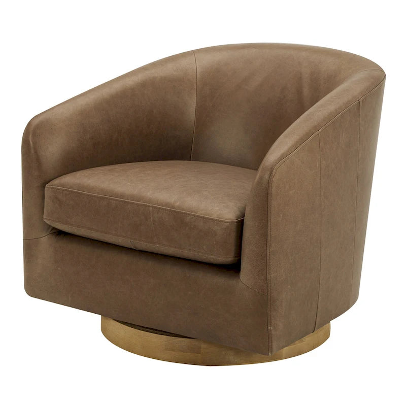 Fauteuil pivotant crapaud moderne et rembourré