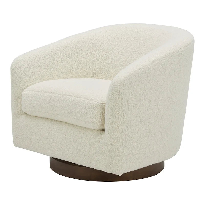 Fauteuil pivotant crapaud moderne et rembourré