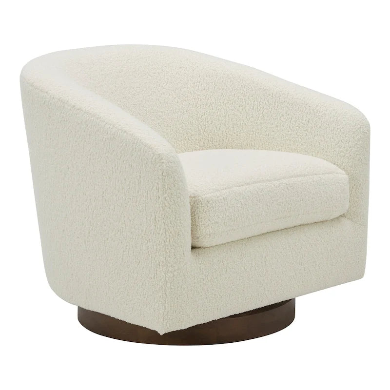Fauteuil pivotant crapaud moderne et rembourré