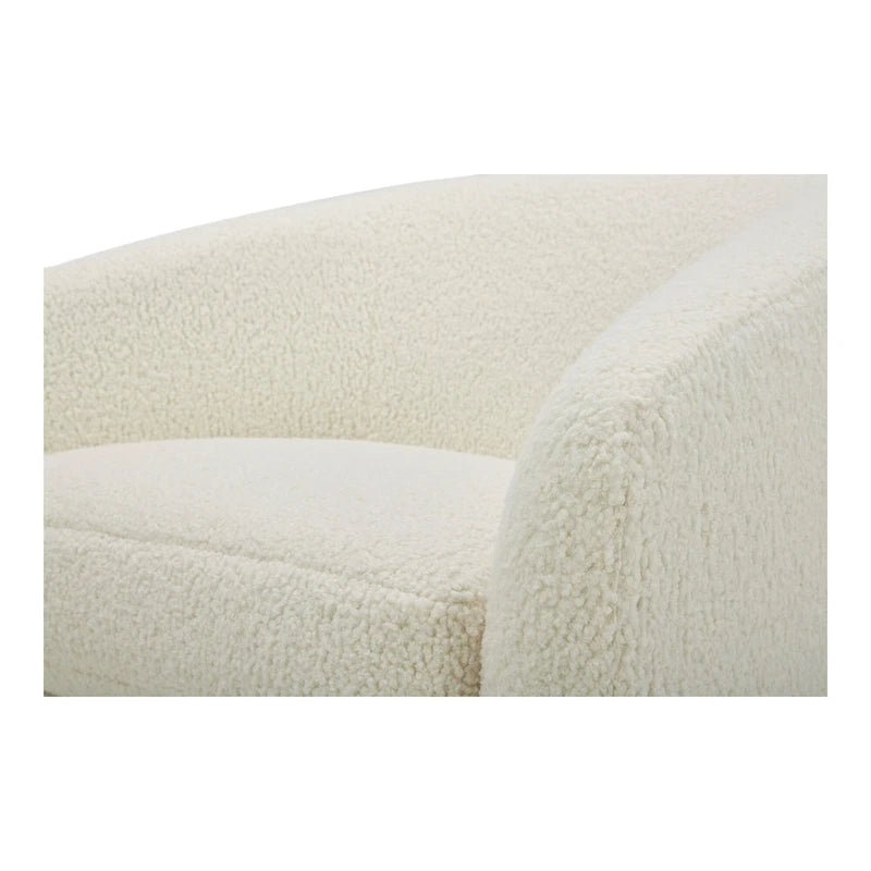 Fauteuil pivotant crapaud moderne et rembourré