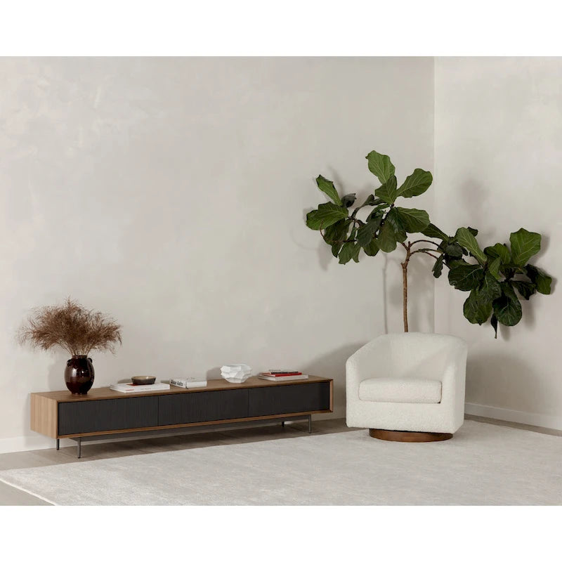 Fauteuil pivotant crapaud moderne et rembourré