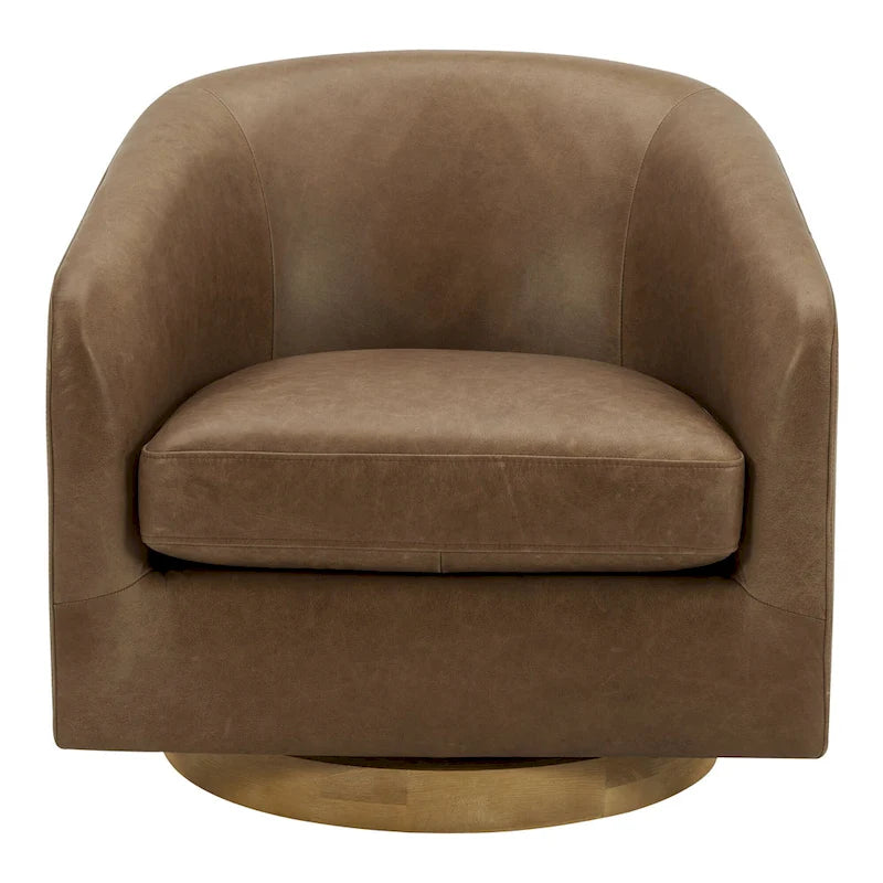 Fauteuil pivotant crapaud moderne et rembourré