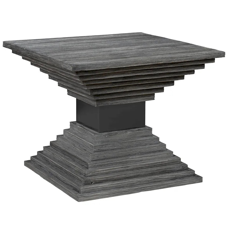 Table décorative géométrique en bois
