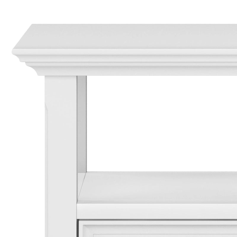 Table d'appoint carrée en bois massif de 48 cm