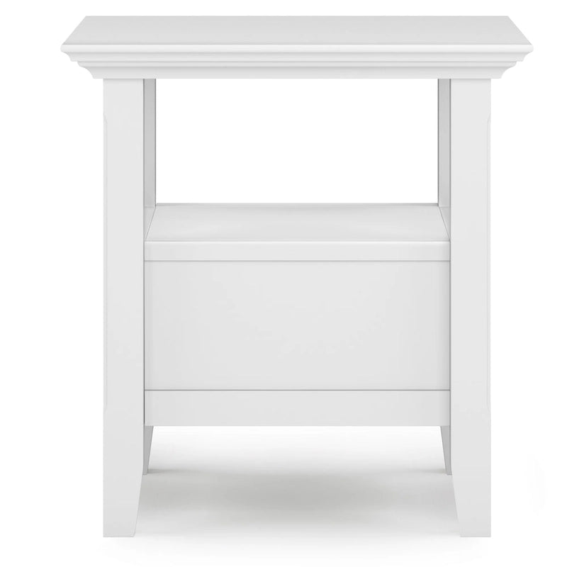 Table d'appoint carrée en bois massif de 48 cm