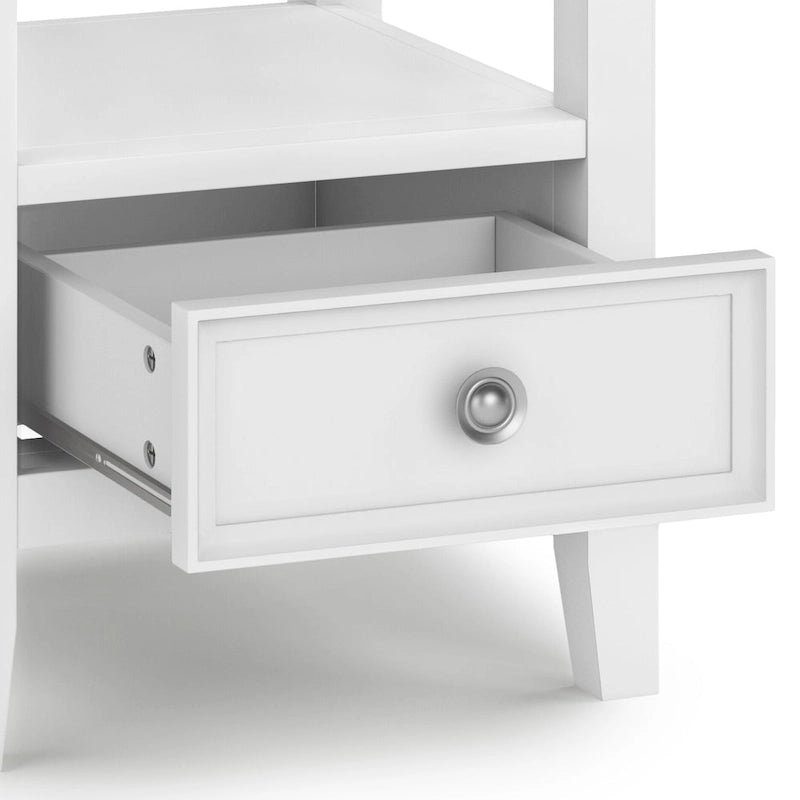 Table d'appoint carrée en bois massif de 48 cm