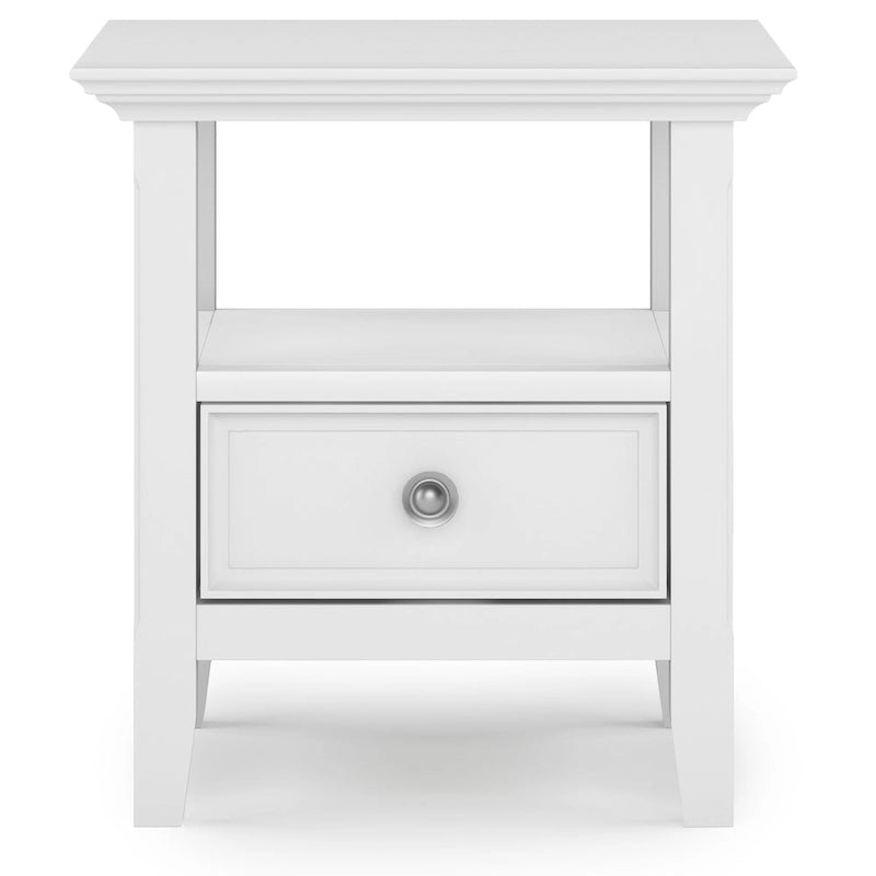 Table d'appoint carrée en bois massif de 48 cm