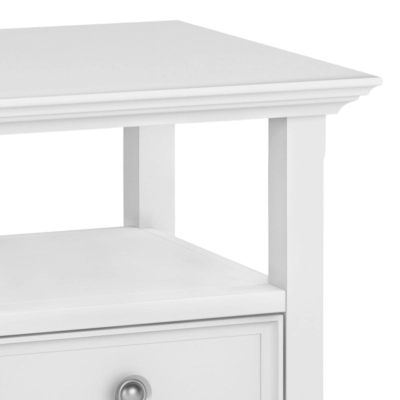Table d'appoint carrée en bois massif de 48 cm