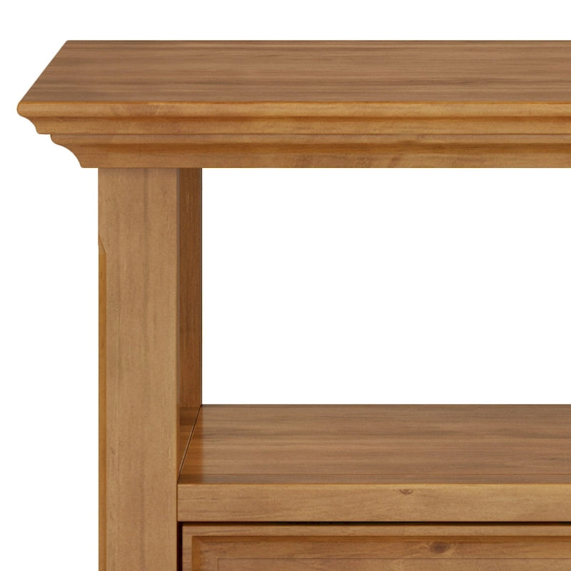 Table d'appoint carrée en bois massif de 48 cm