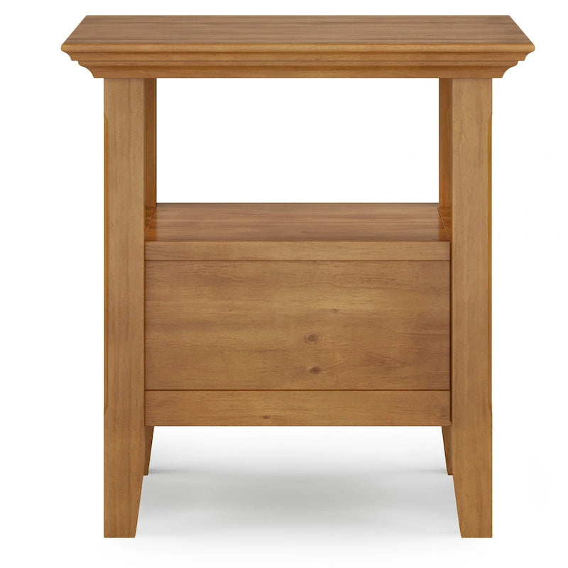 Table d'appoint carrée en bois massif de 48 cm