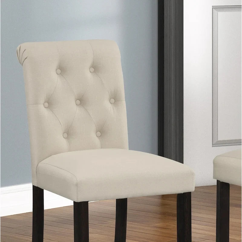 Tabourets de bar capitonnés en bois massif (lot de 2)