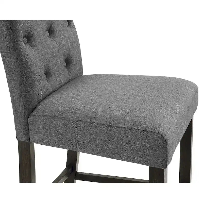 Tabourets de bar capitonnés en bois massif (lot de 2)