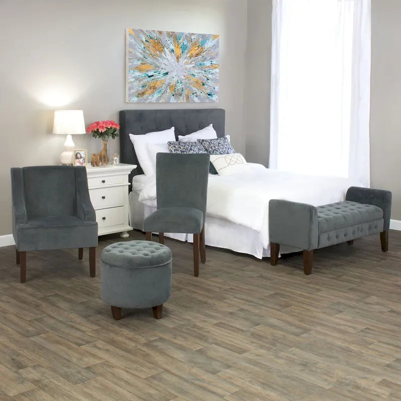 Fauteuil d'appoint en velours avec accoudoirs