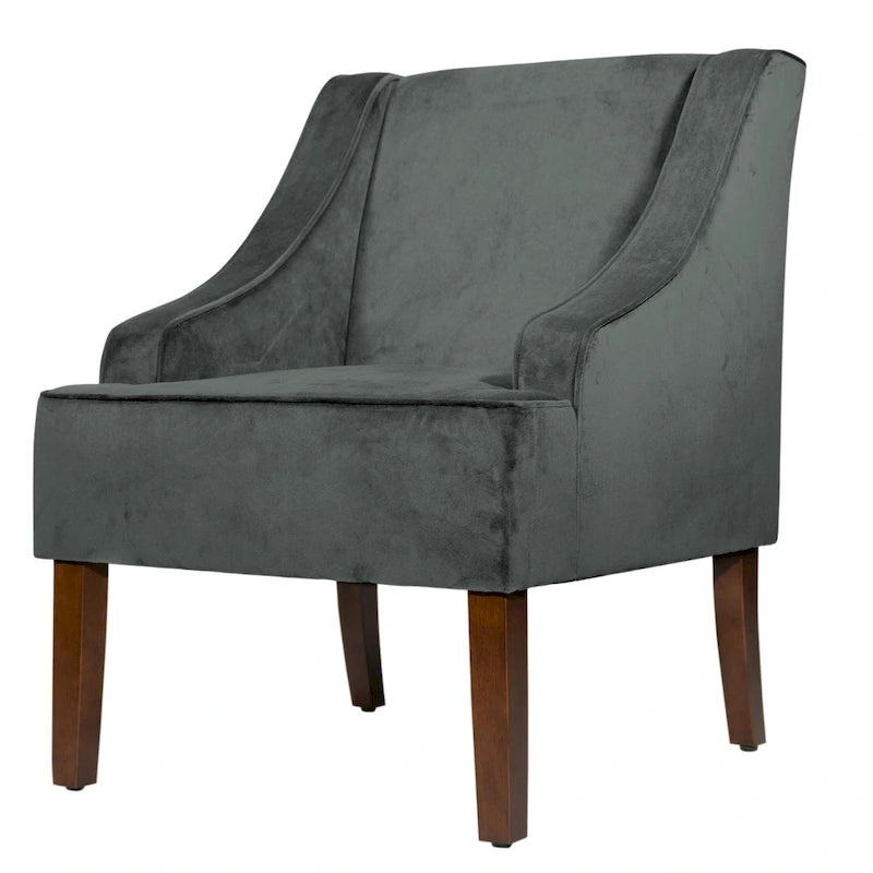 Fauteuil d'appoint en velours avec accoudoirs