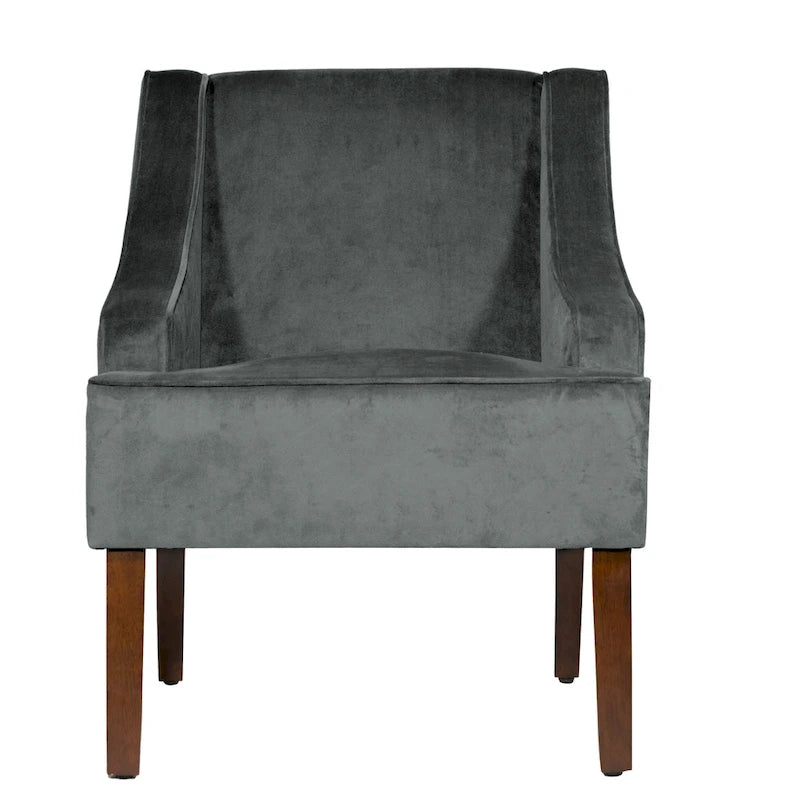 Fauteuil d'appoint en velours avec accoudoirs