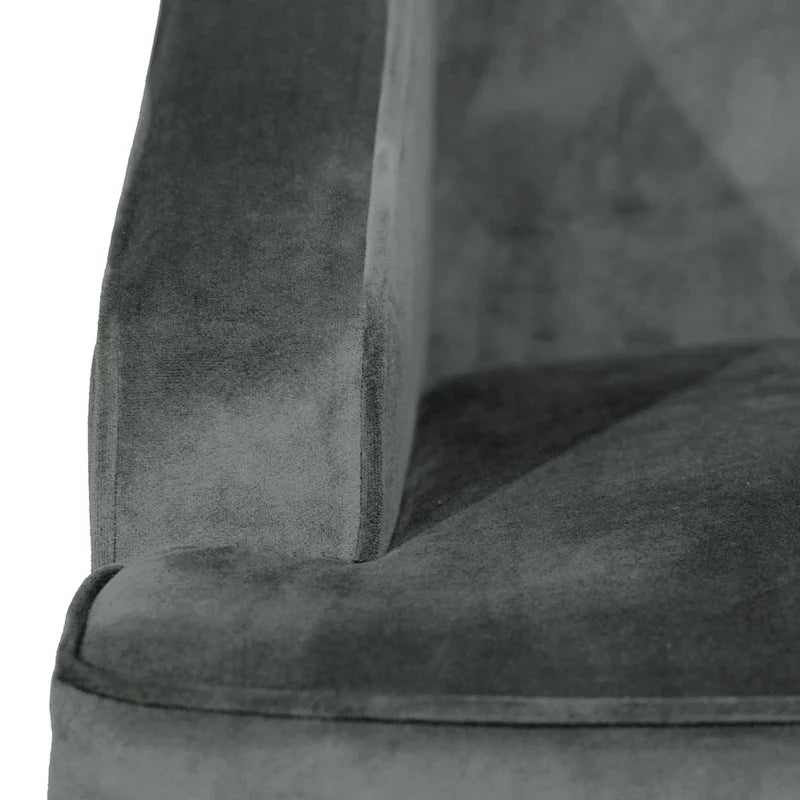 Fauteuil d'appoint en velours avec accoudoirs