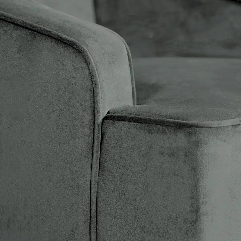 Fauteuil d'appoint en velours avec accoudoirs