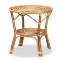 Table basse en rotin brun naturel, style bohème moderne