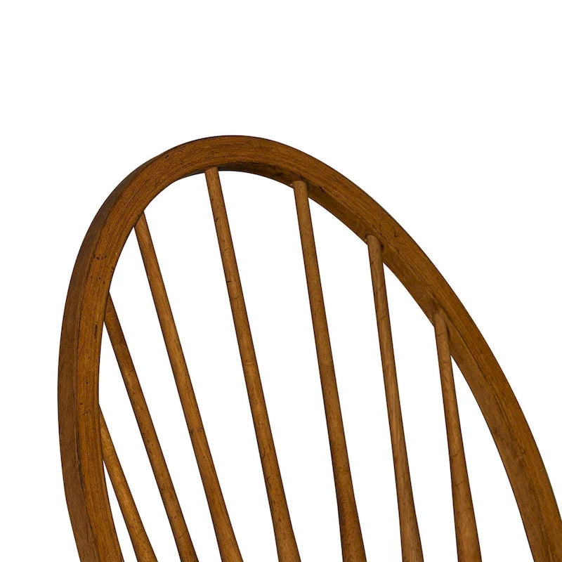 Chaises de salle à manger Windsor à dossier barre, couleur tabac (lot de 2)