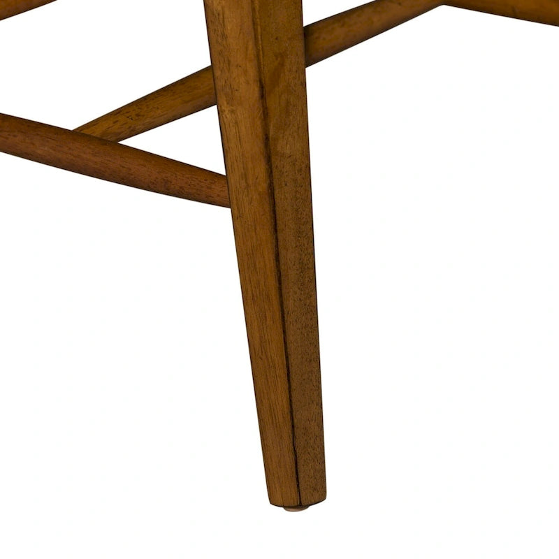 Chaises de salle à manger Windsor à dossier barre, couleur tabac (lot de 2)