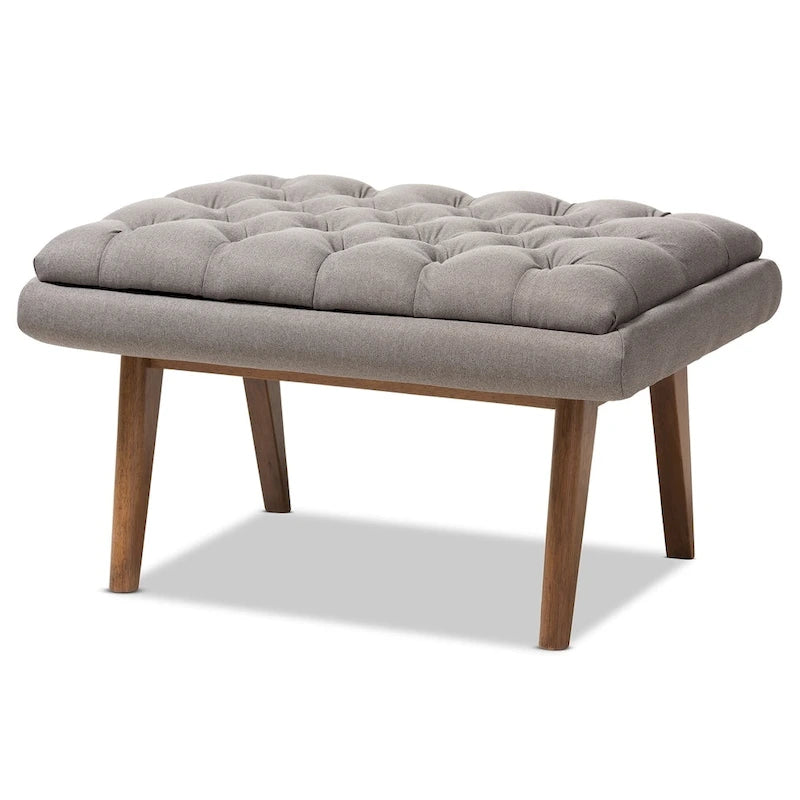 Pouffe rembourré de style milieu de siècle