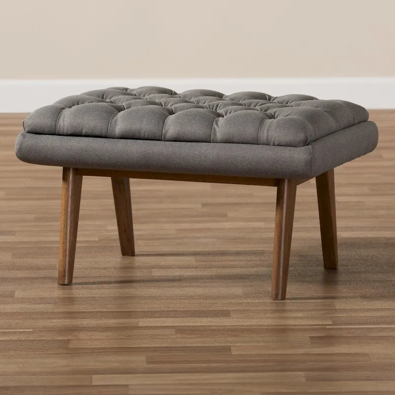 Pouffe rembourré de style milieu de siècle