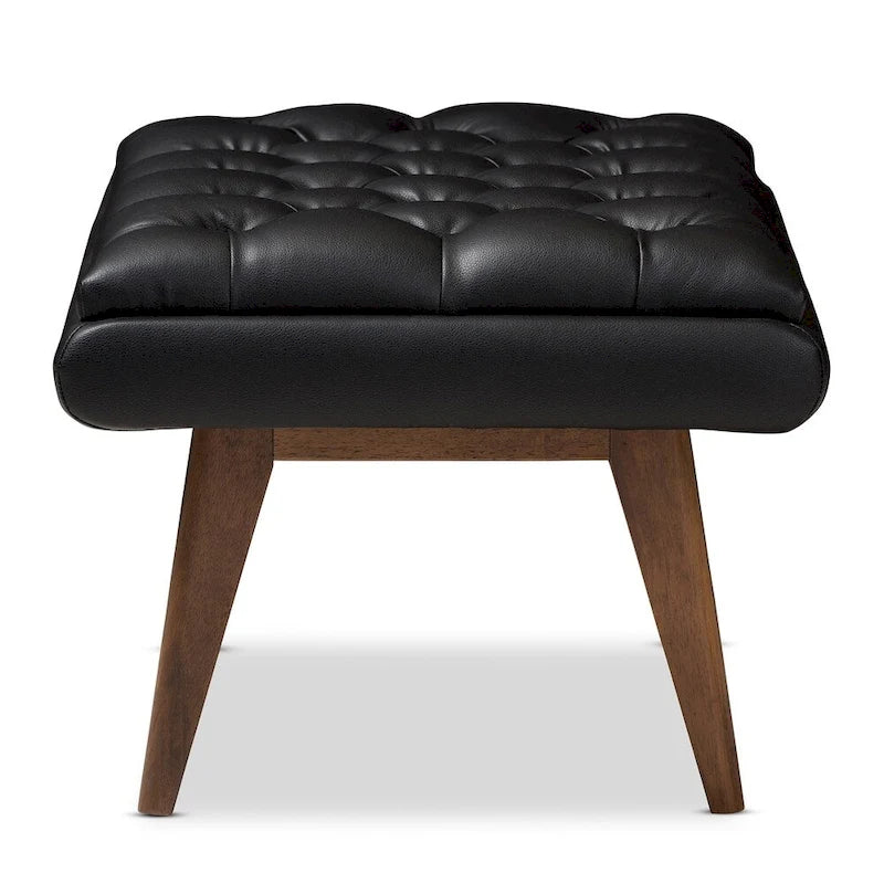 Pouffe rembourré de style milieu de siècle