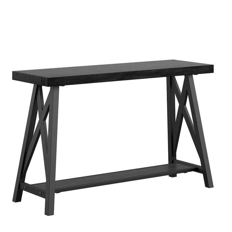 Canapé rustique et console d'entrée avec piètement en X